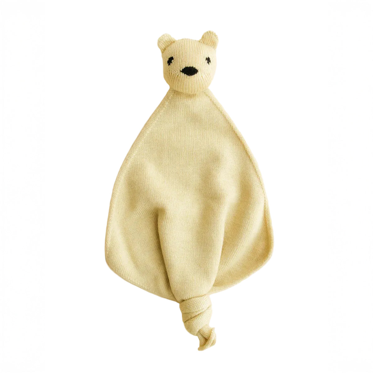 Yellow bear-shaped soft toy