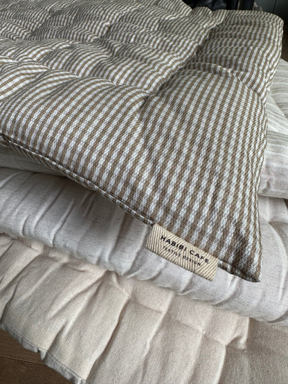 Linen Mattress Beige Checkered