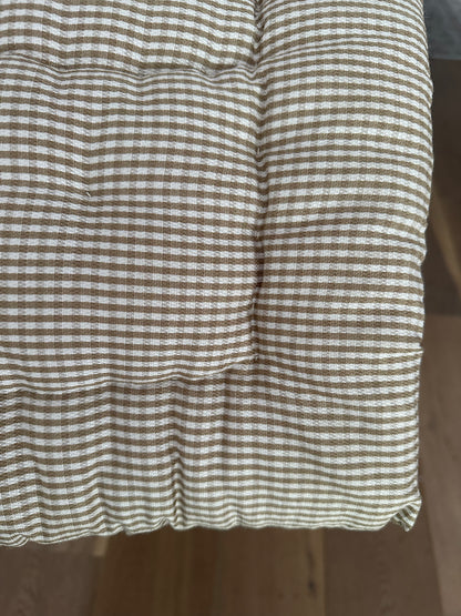 Linen Mattress Beige Checkered