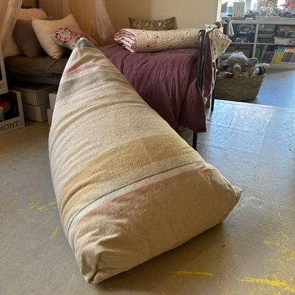 Pouf Cleo meerkleurig gestreept 