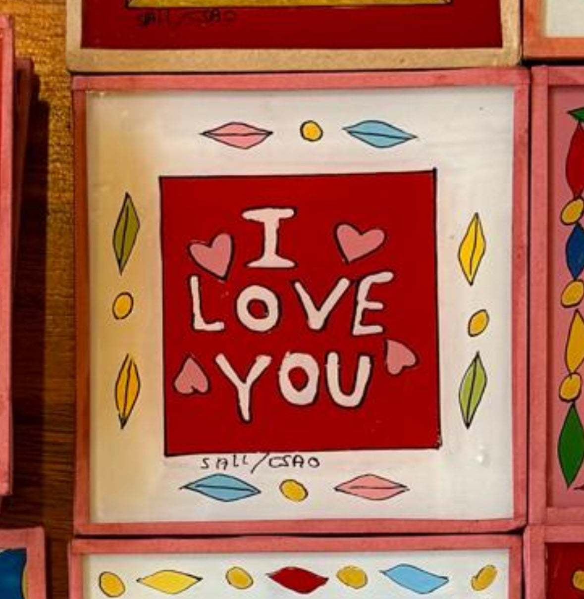 I Love You Red Painting - Mini