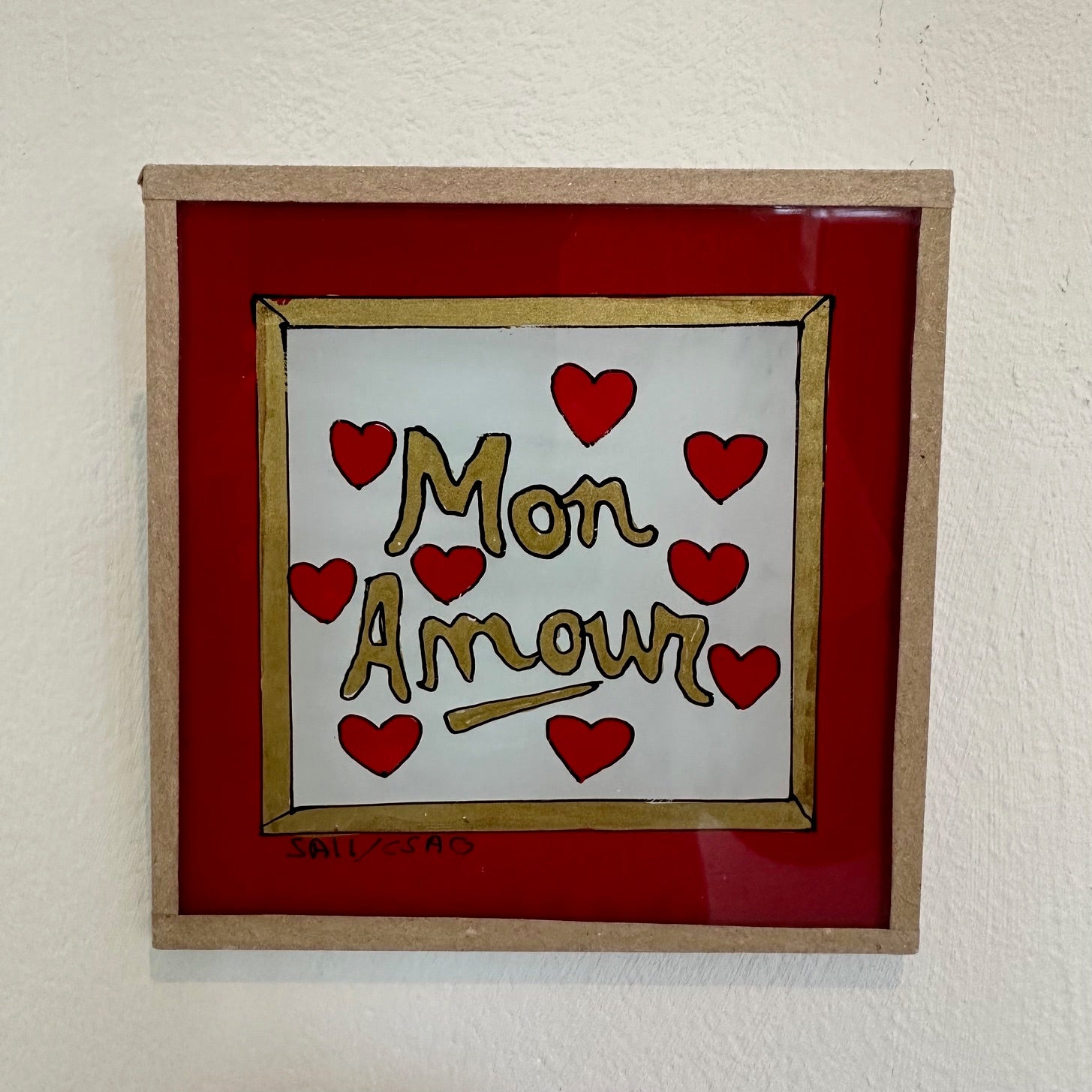 Mon Amour White Painting - Mini