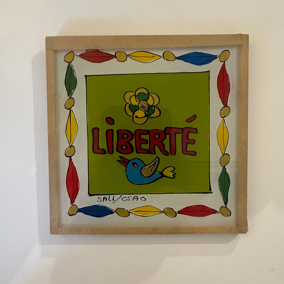 Liberté Green Kraft Painting - Mini