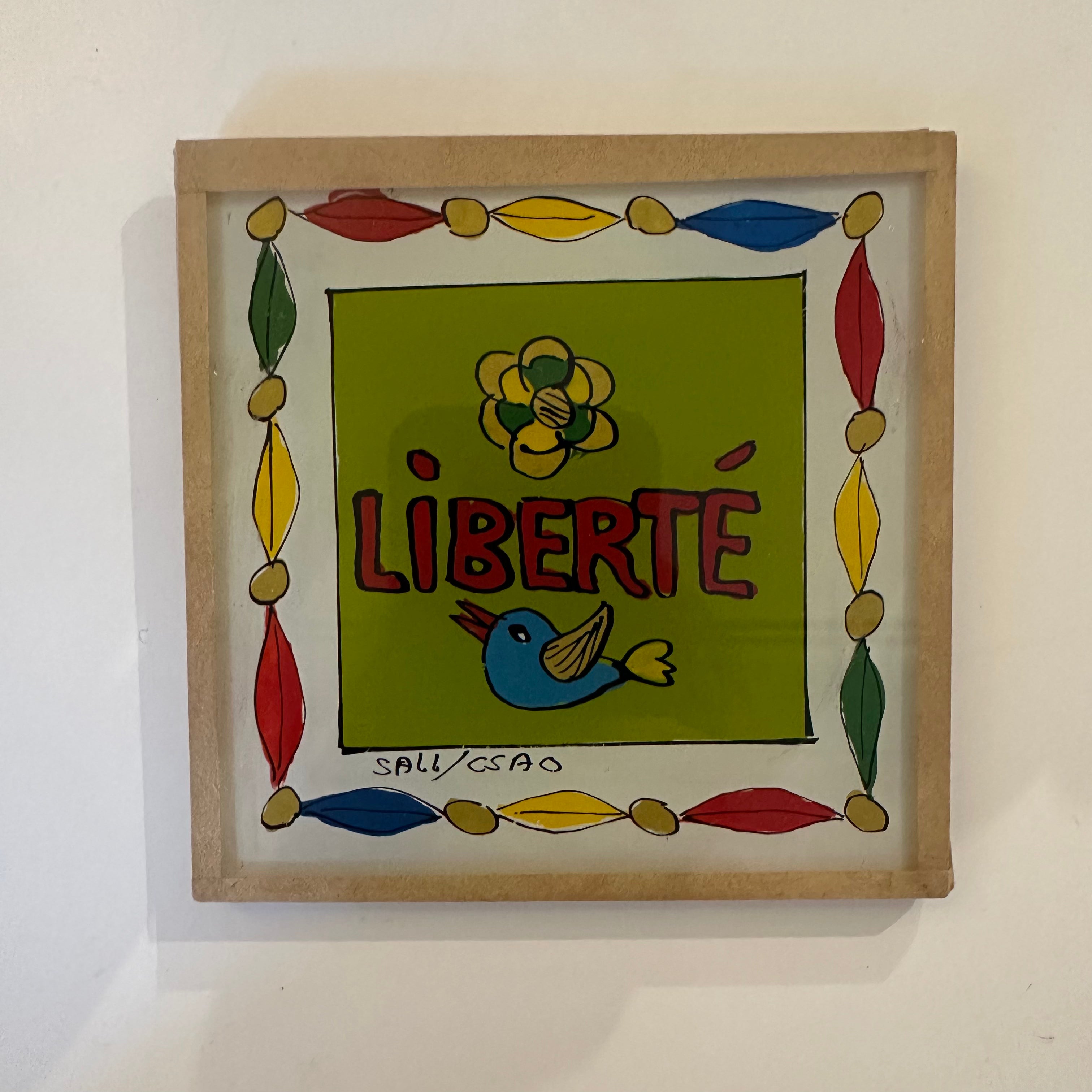 Liberté Green Kraft Painting - Mini
