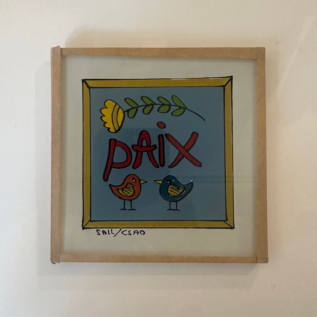 Paix Blue Painting - Mini