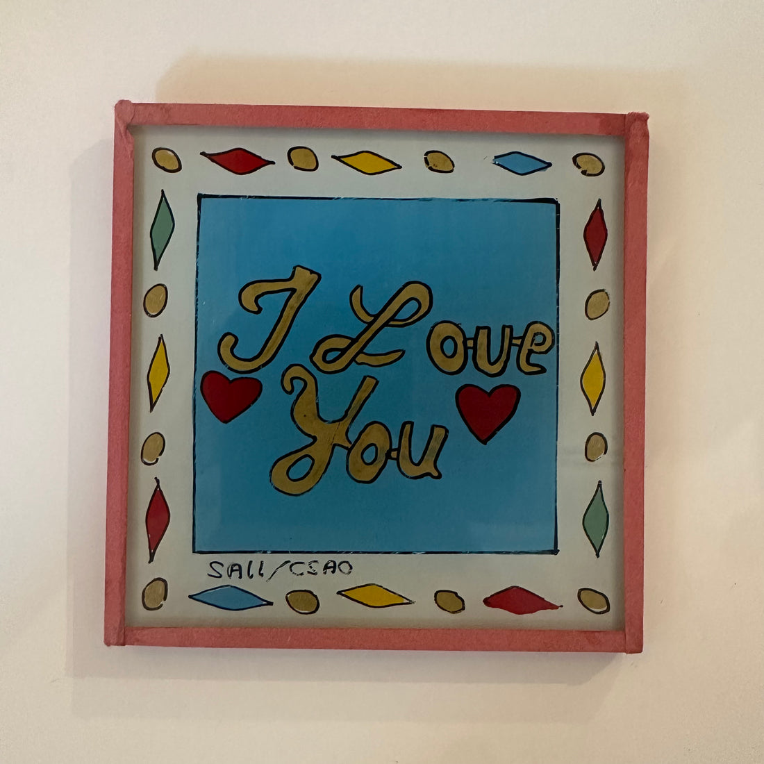 I Love You Painting Blue - Mini