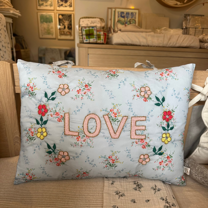 Love Cushion Light Blue