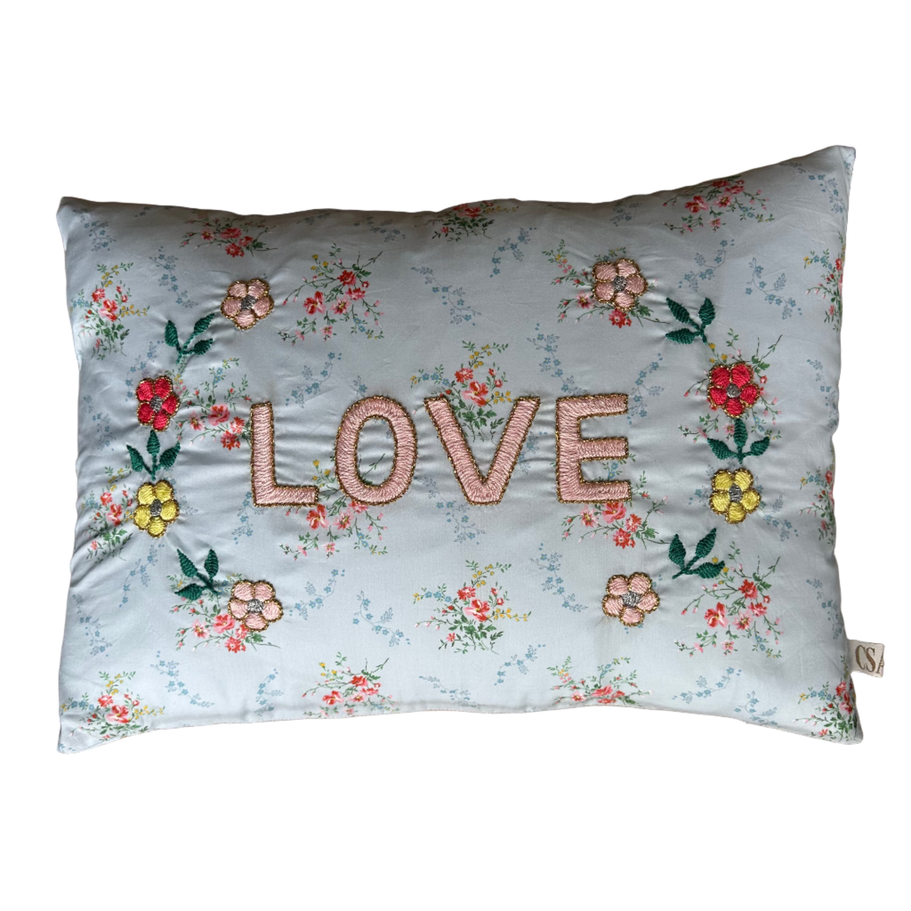 Love Cushion Light Blue