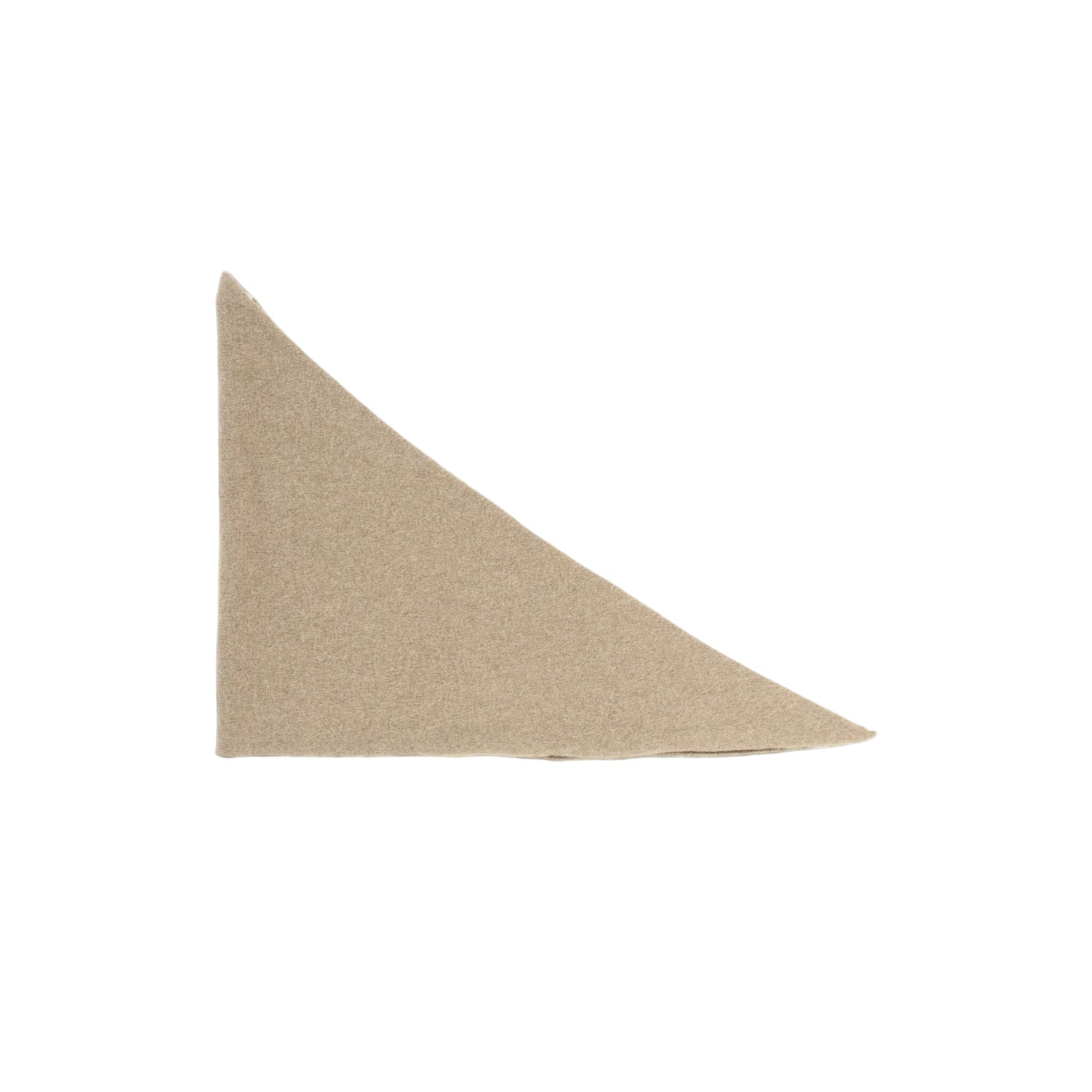 Beige triangle-shaped bandana clay