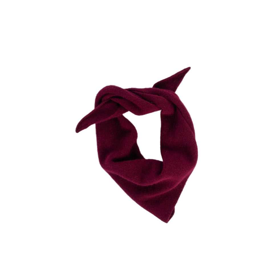 Burgundy wool bandana 