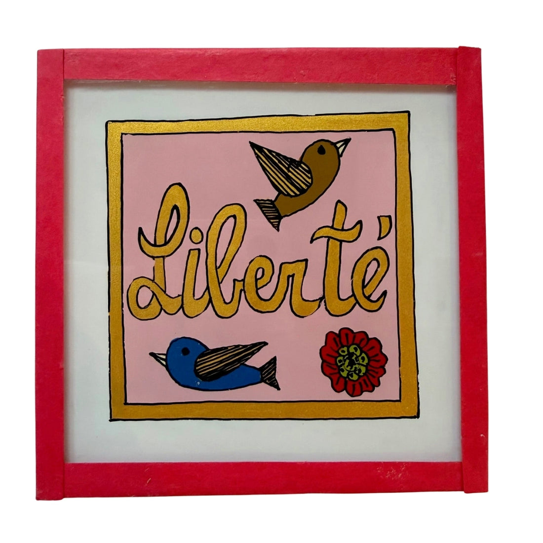 Liberté Painting Birds Pink - Mini