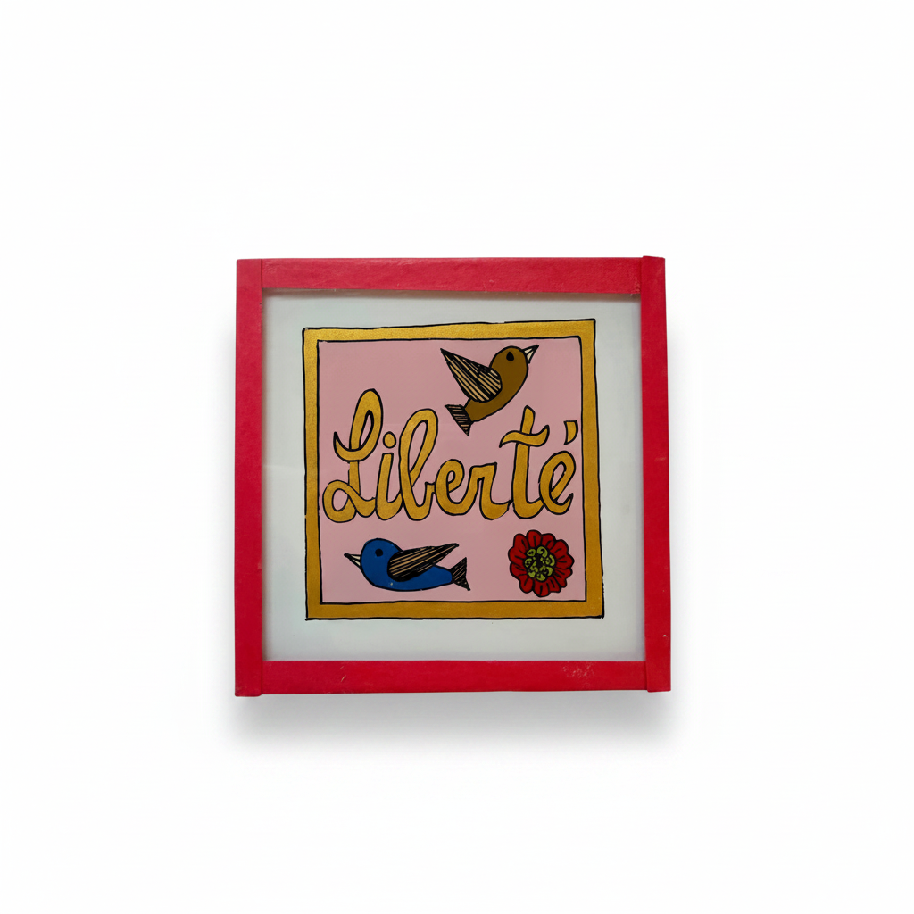 Liberté Painting Birds Pink - Mini