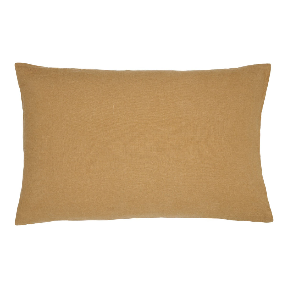 Hazel &amp; George Linen Cushion Cover 30x40 in Dore, a rectangular linen pillow with an envelope closure, on a white background
