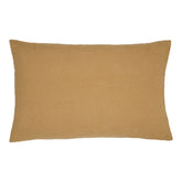Hazel & George Linen Pillow Cover in Dore, a rectangular linen pillow with an envelope closure, on a white background