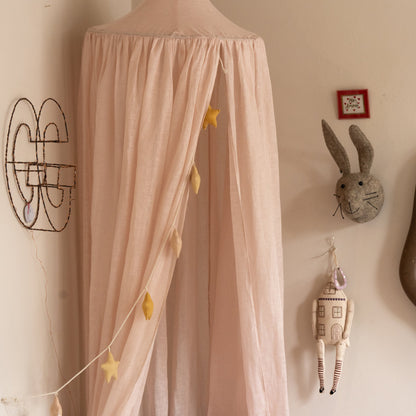 Linen Bed Canopy - Craie