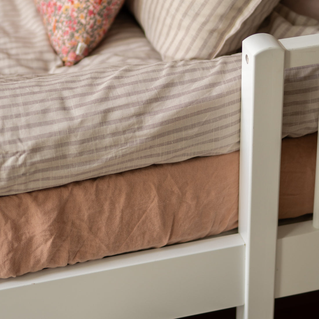 Linen Fitted Sheet Cinnamon