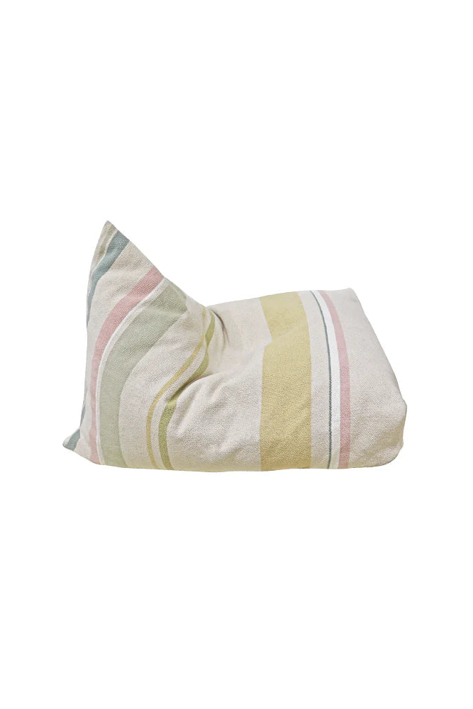 Pouf Cleo meerkleurig gestreept 