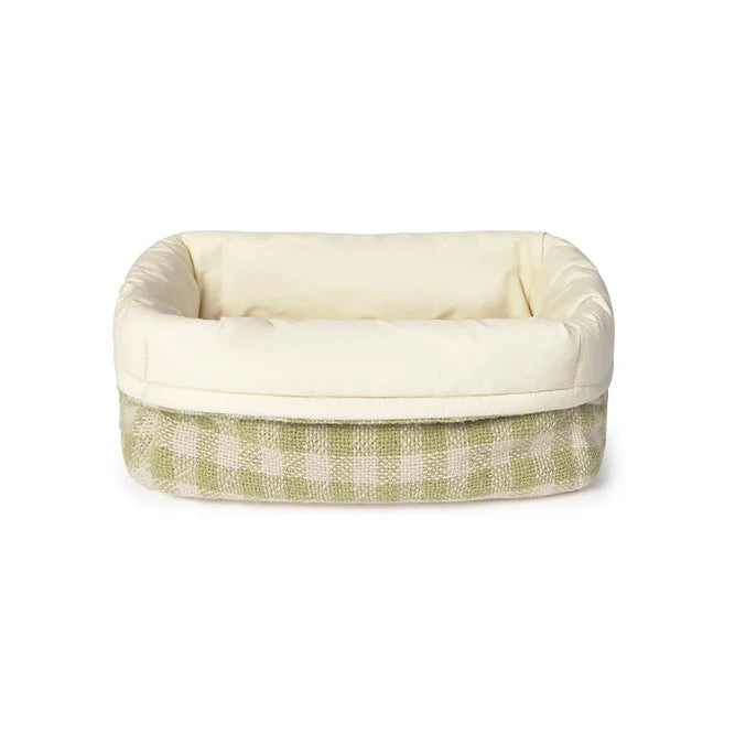 Quilted Basket Vichy Matcha