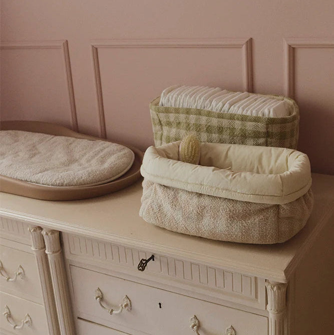 Quilted Basket Vichy Rose
