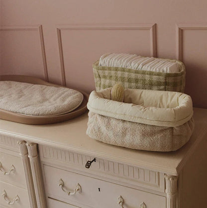 Quilted Basket Vichy Rose