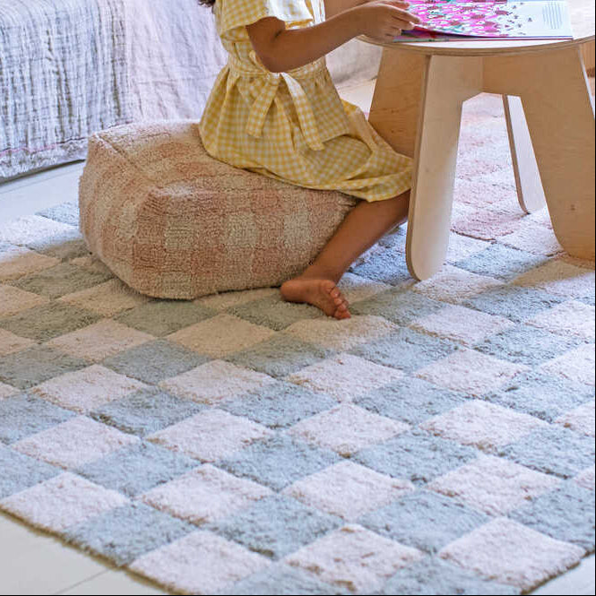 Washable rug kitchen tiles Blue Sage 140 x 200 cm