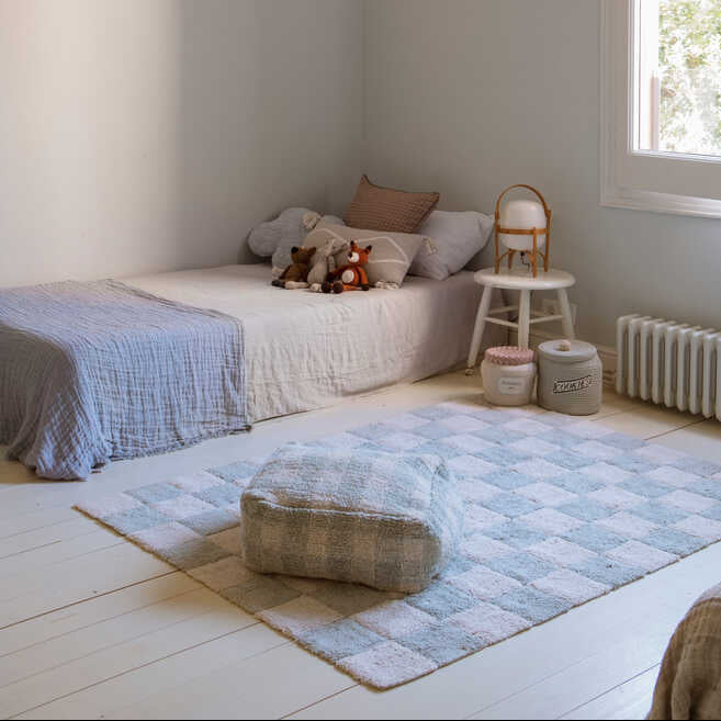 Washable rug kitchen tiles Blue Sage 140 x 200 cm