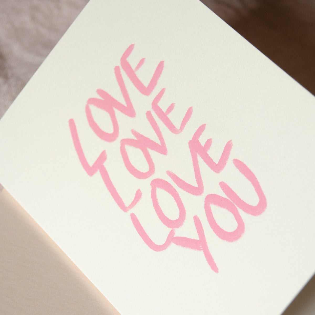 Postcard Love Love Love You – detail