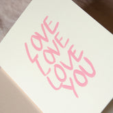 Postcard Love Love Love You – detail