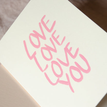 Postcard Love Love Love You – detail