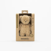 small soft teddy bear in box for baby by Moonie