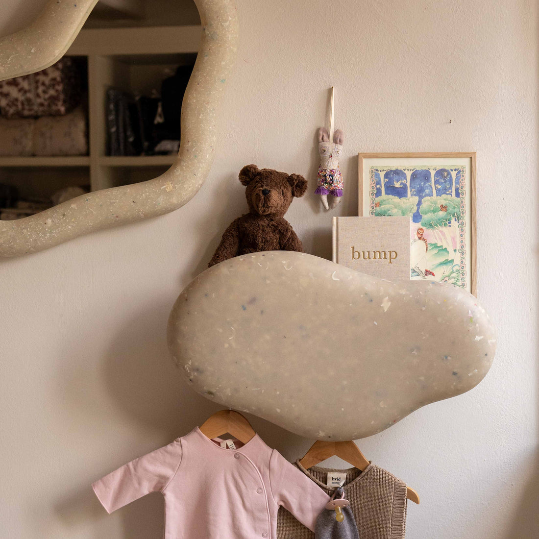 Marine Coat Rack Faded White