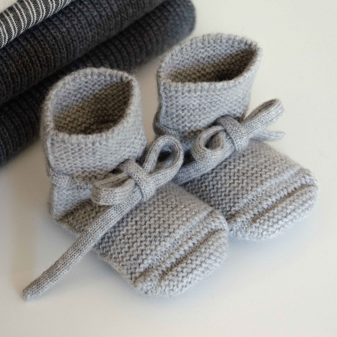 Merinowol Baby Slofjes Grey Melange