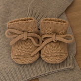 Hvid Baby Booties Sand – merino wool baby booties, photo 3