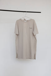 Noun Tee Dress With Ribbons, Light Grey, product photo