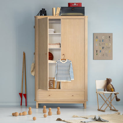 Wood Wardrobe 2 Doors Oak