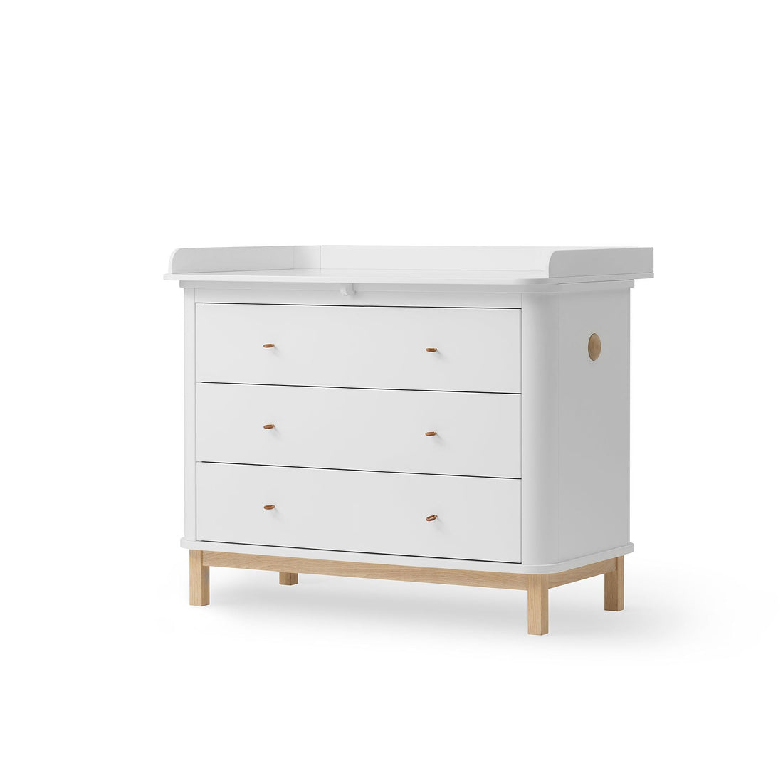 Wood Nursery Dresser 3 Drawers White/Oak