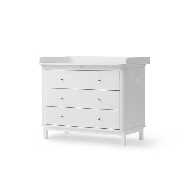 Wood Commode 6 Lades - Wit