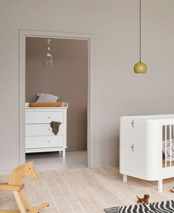 Wood Commode 6 Lades - Wit
