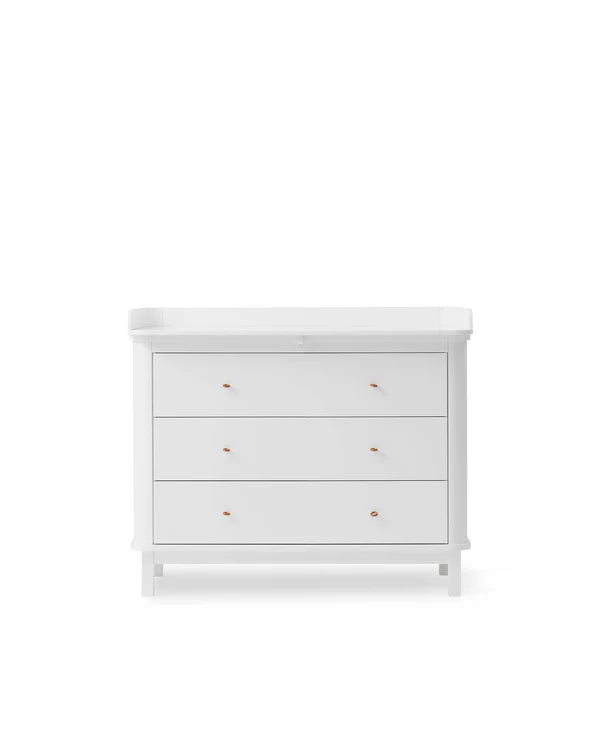 Wood Commode 6 Lades - Wit