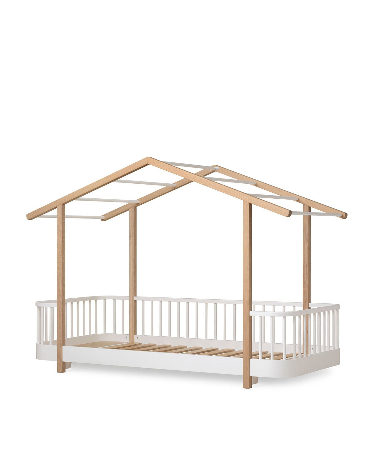 Oliver Furniture Wood Original House Bed White/Oak – front view