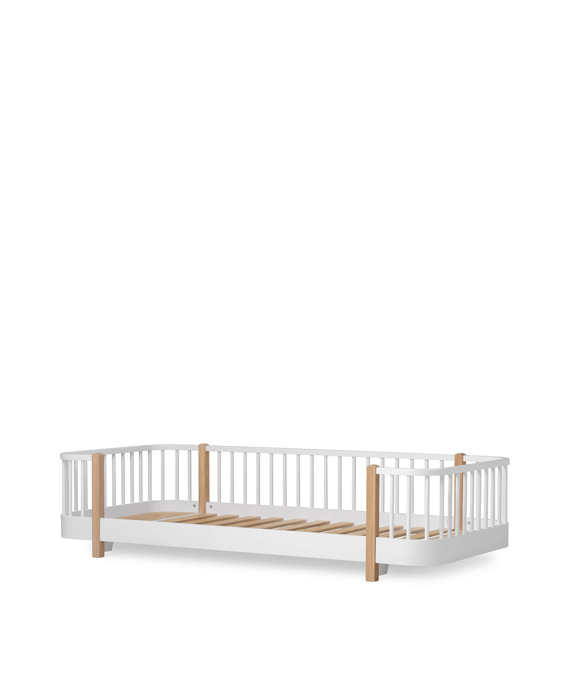 Wood Original Floor Bed White/Oak