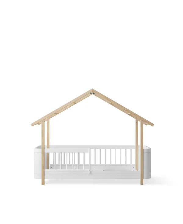 Wood Mini+ House Bed I White/Oak