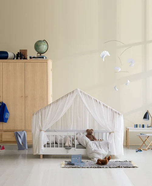 Wood Mini+ House Bed White/Oak