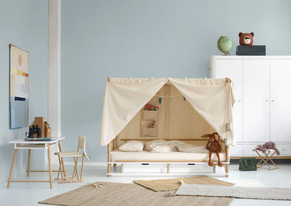 Oliver Furniture Camp Canopy Bed White/Oak – side view