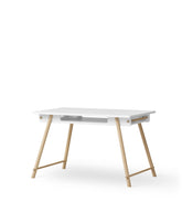 Oliver Furniture Camp Junior Desk Adjustable White/Oak – lifestyle view