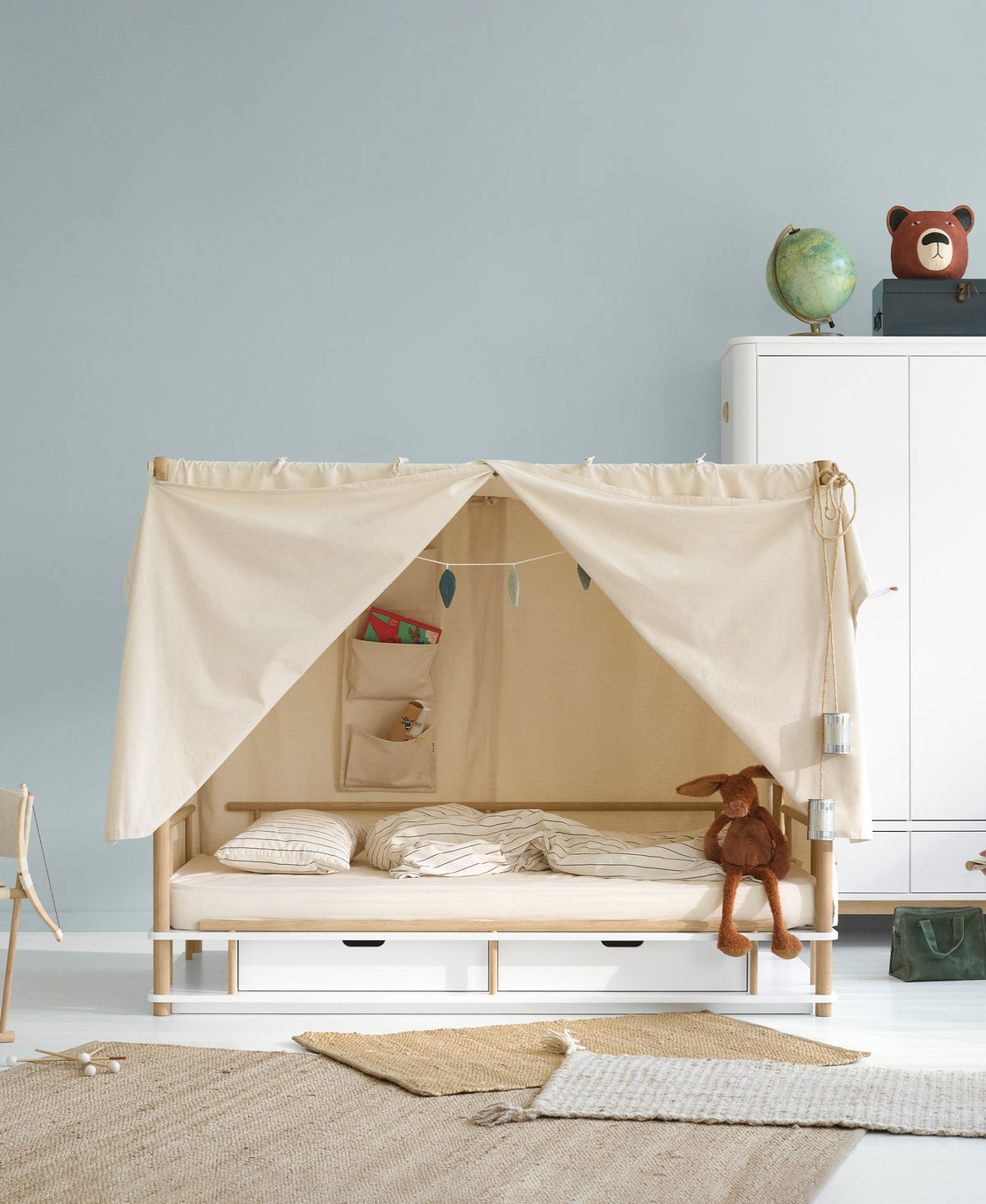 Oliver Furniture Canopy For Camp Bed Wild Undyed – front view