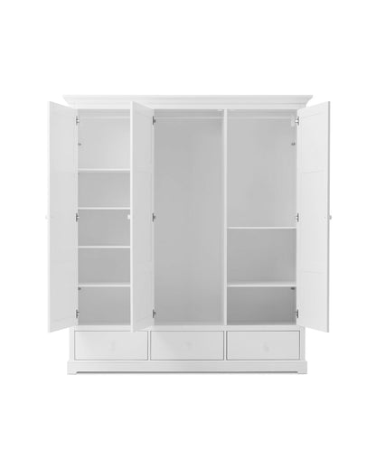 Oliver Furniture Seaside Wardrobe 3 Doors White – detail of drawers
