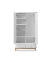 Oliver Furniture Wood Wardrobe 2 Doors, white/oak – front view