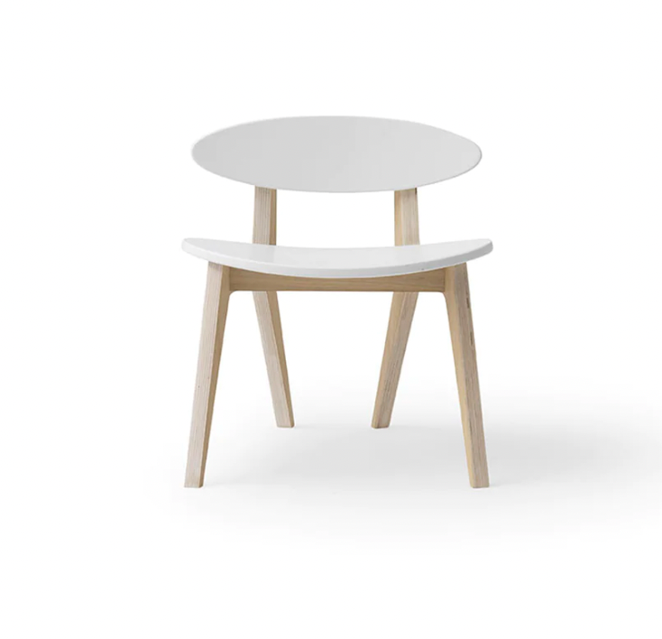 WOOD PINGPONG CHAIR, WHITE/OAK