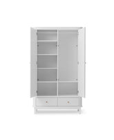 Oliver Furniture Wood Wardrobe 2 Doors, white – interior shelving can be adjusted to your needs